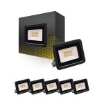 Multipack 6x Bright Choice LED Floodlight 20W 2000lm 100D - 830 Warm White | IP66 - Symmetrical