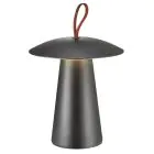 Nordlux Table Lamp Ara Battery Aluminium Black 2W 240lm - 830 Warm White | Dimmable Touch
